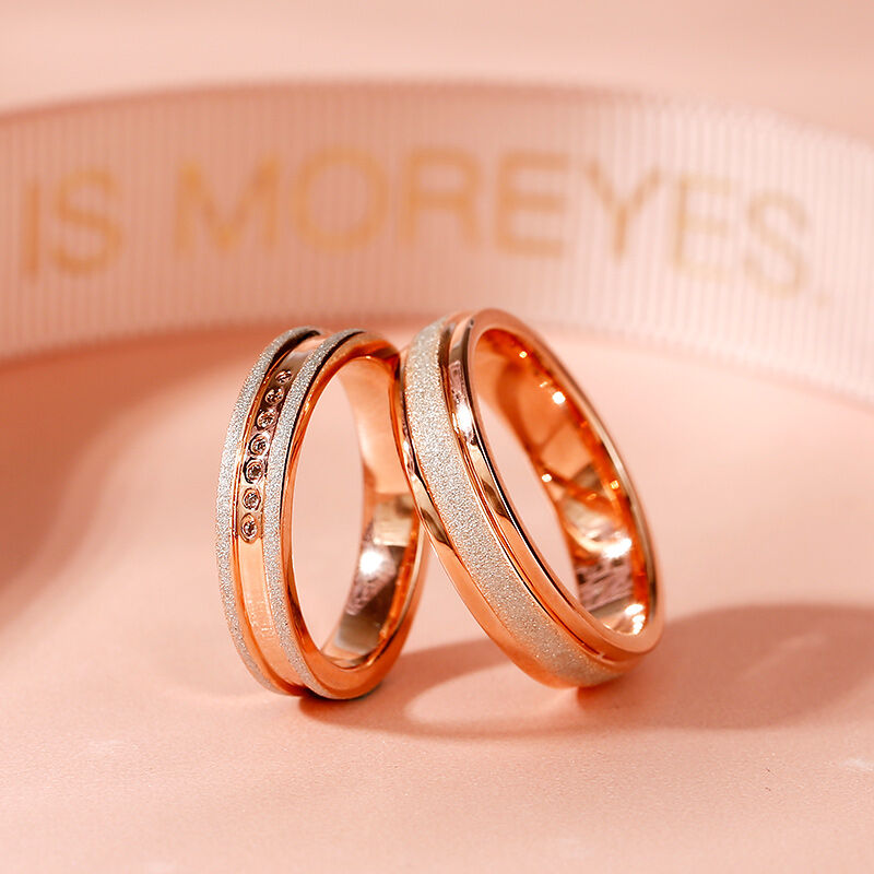 Jeulia "My Promise" Sterling Silver Couple Rings
