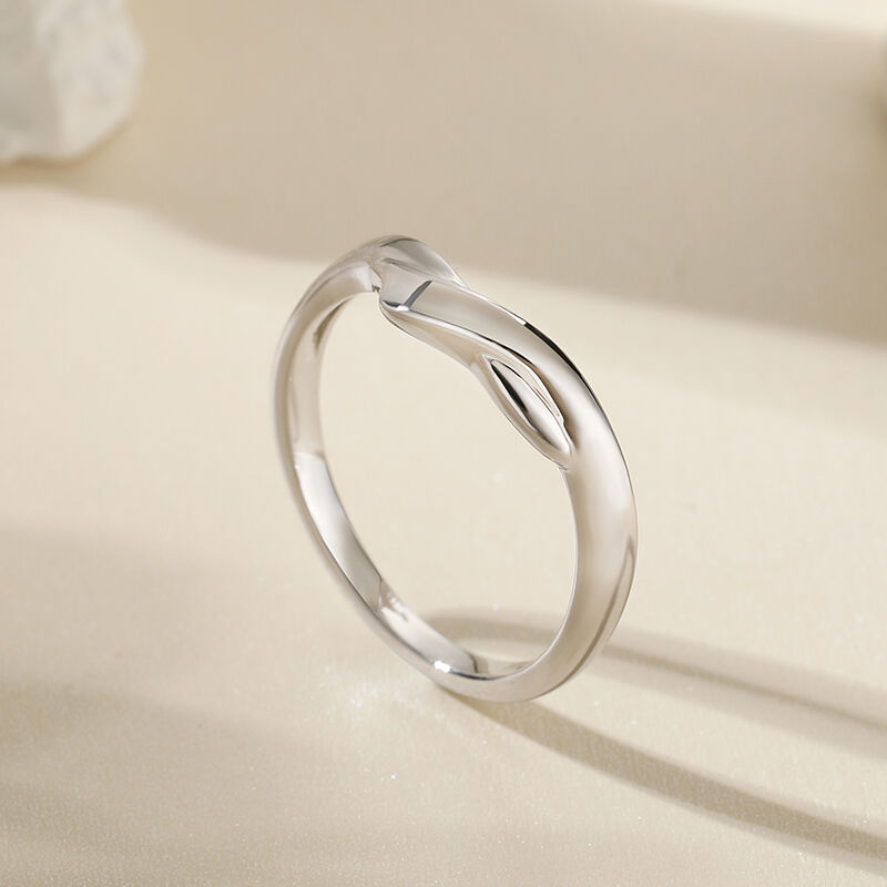 Jeulia Simple Stylish Design Sterling Silver Men's Wedding Band