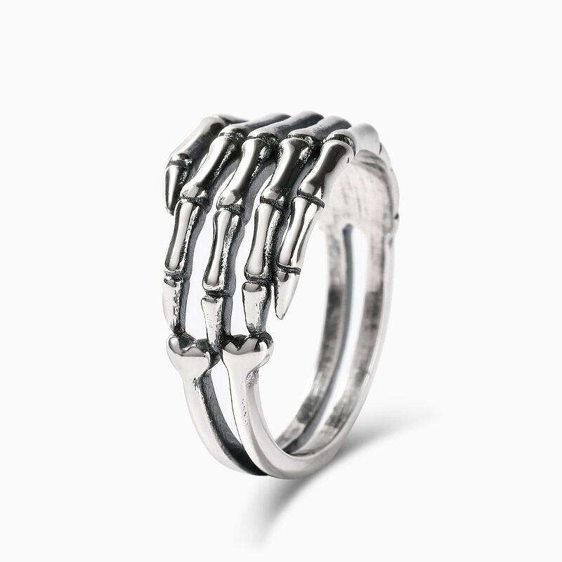 Jeulia "Skelett Finger" Sterling Silber Ring