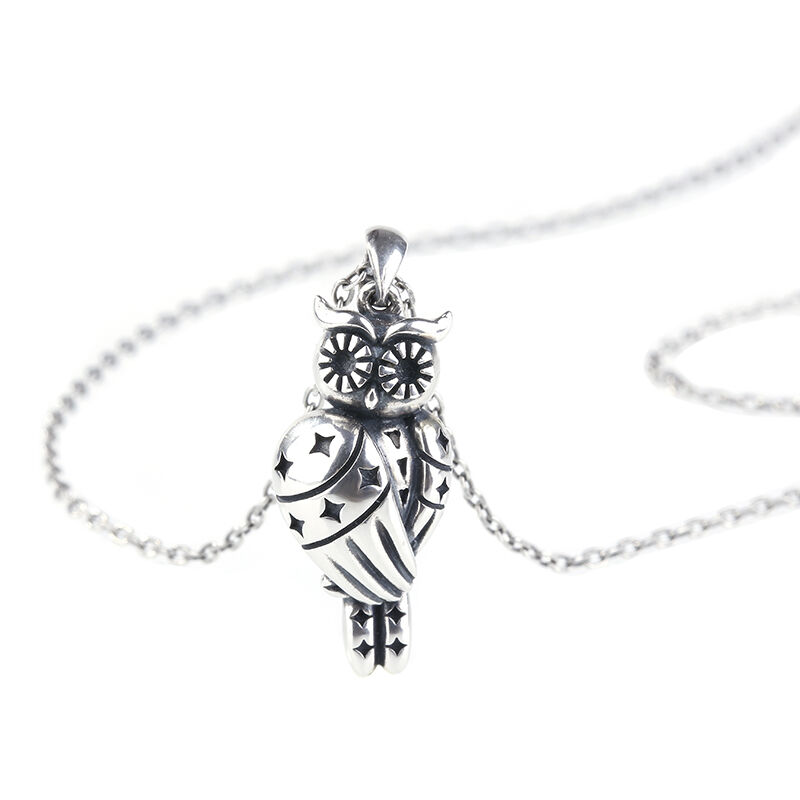Jeulia Owlet With Stars Necklace