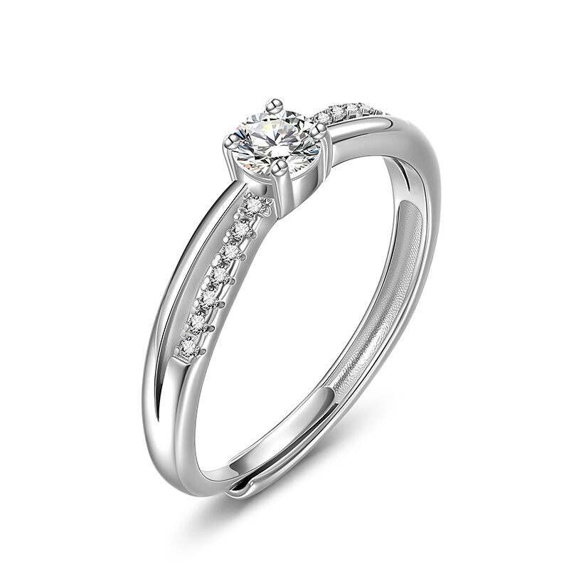 Jeulia Anillo de Boda Eternidad Solitario Trenza Infinita Morbius en Plata Esterlina