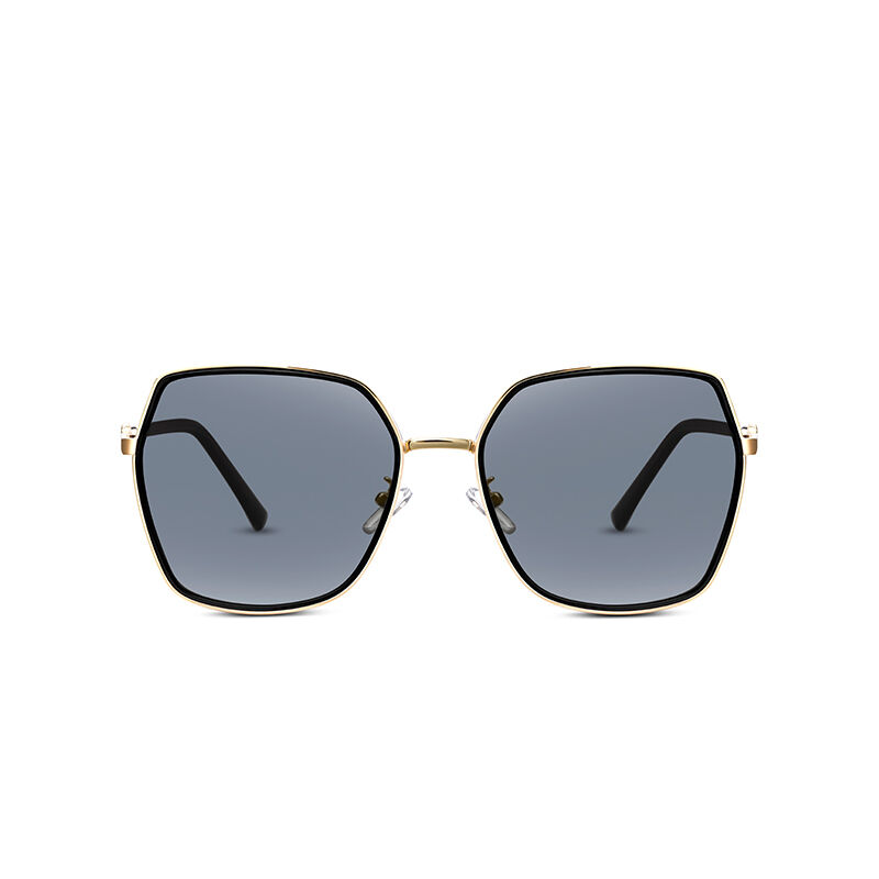 Jeulia "Fragrance" Hexagon Grey Polarized Women's Sunglasses