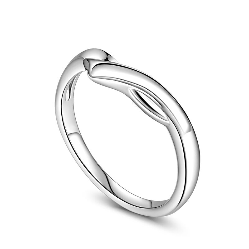 Jeulia Simple Stylish Design Sterling Silver Men's Wedding Band