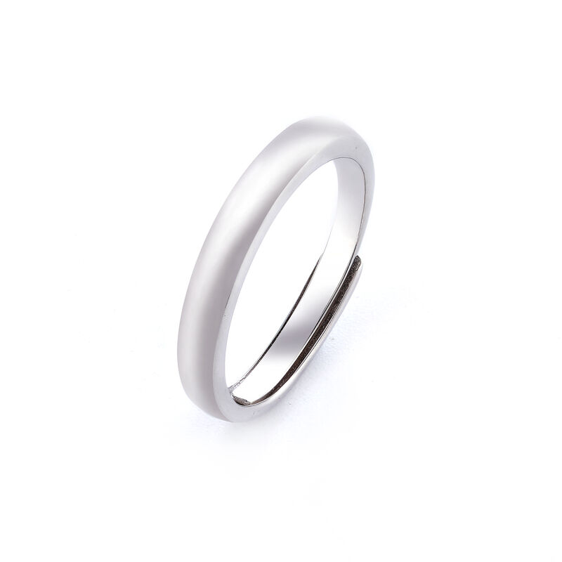 Jeulia Simple and Classic Sterling Silver Men's Band