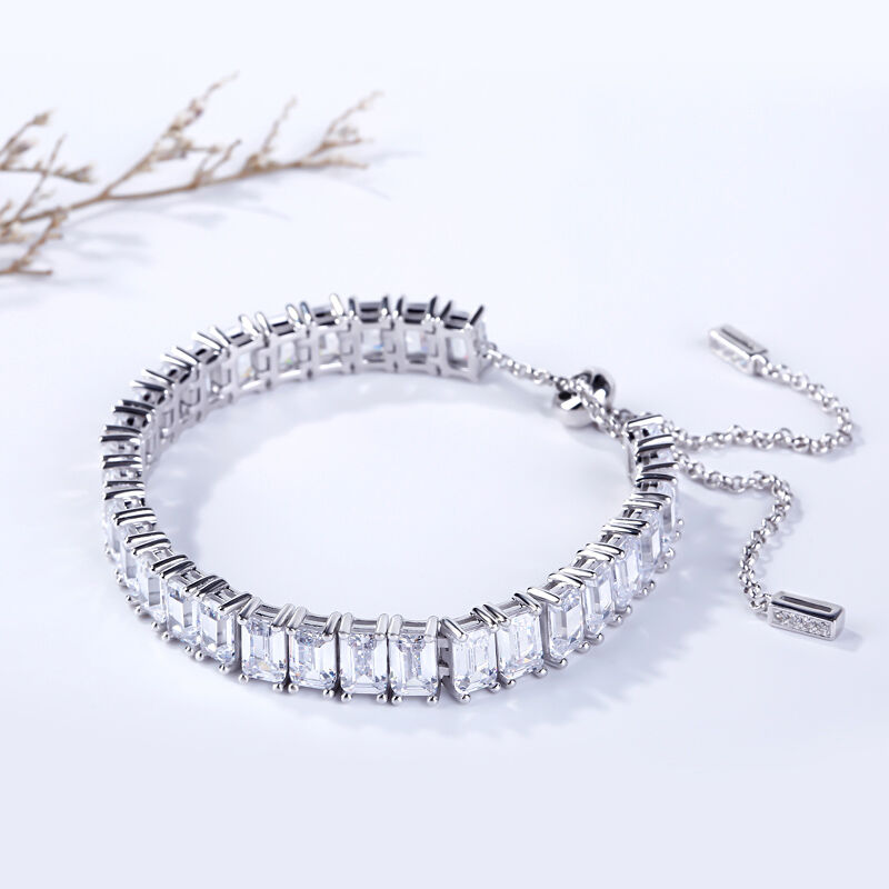 Jeulia Luxurious Radiant Cut Sterling Silver Jewelry Set