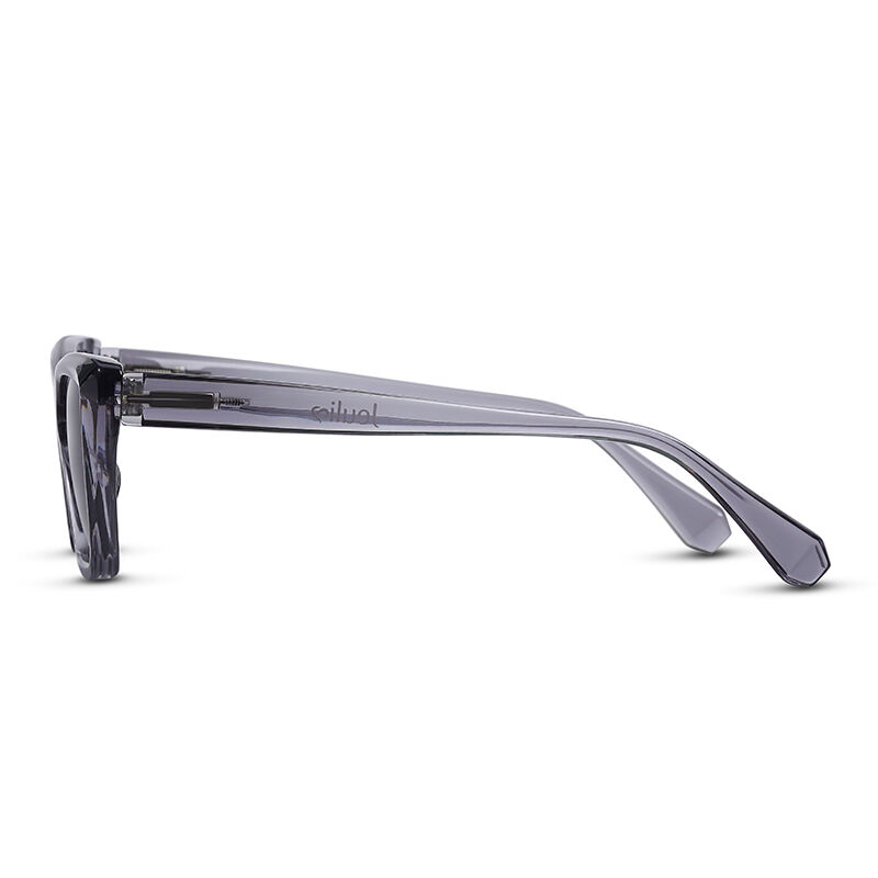 Jeulia Prostokątne szare okulary przeciwsłoneczne unisex