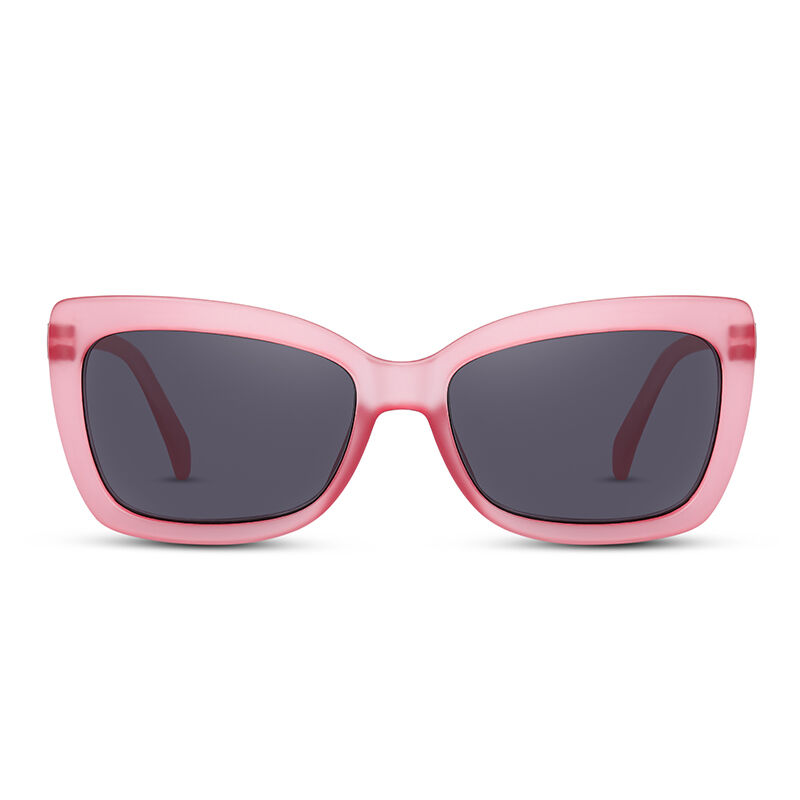 Jeulia Gafas de sol unisex rectangulares de color rosa y gris