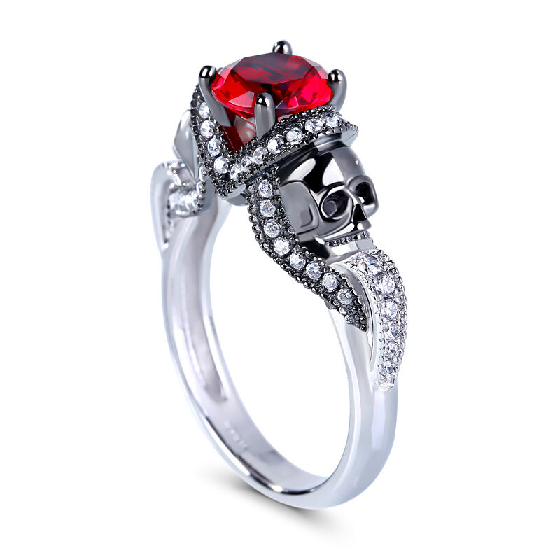 Jeulia tvåtonad rundskuren ring i sterlingsilver