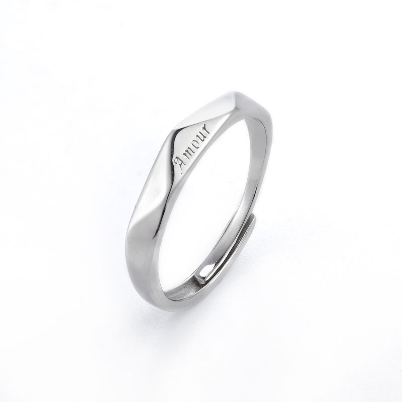 Jeulia Engraved Sterling Silver Women's Band