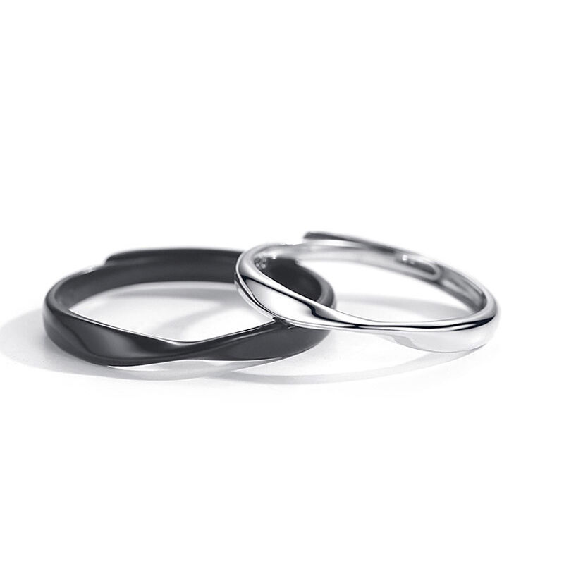 Jeulia Mobius Sterling Silver Women's Band