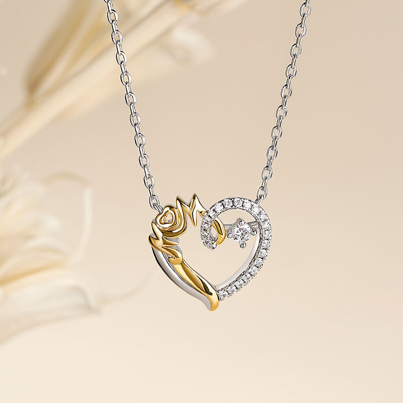 Jeulia "Her Love is All Around" Mom Heart Sterling Silver Jewelry Set