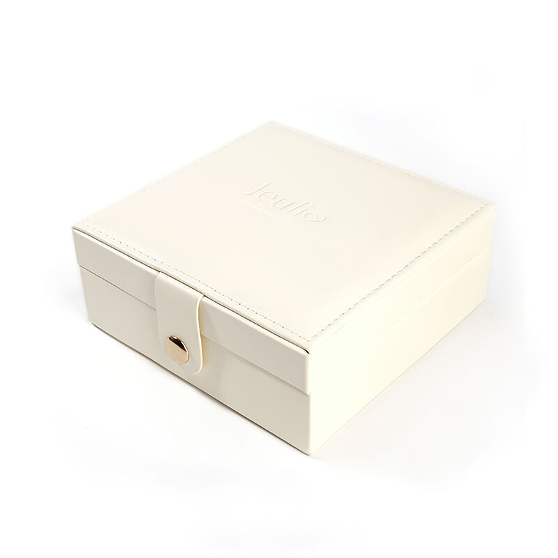 Jeulia Simple Design PU Jewelry Storage Box Jewellery case