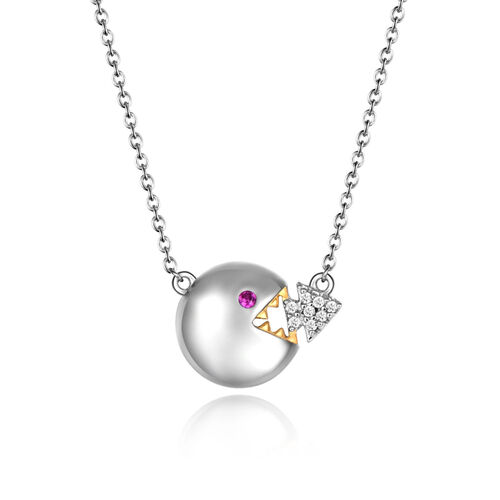 Jeulia Little Shark Sterling Silver Necklace