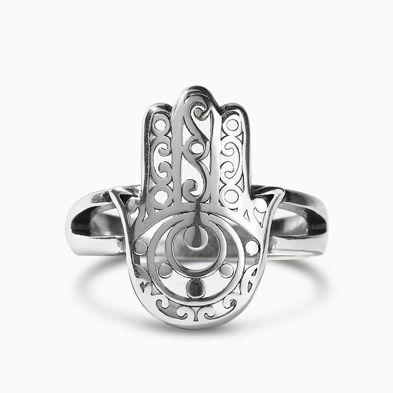 Jeulia "Jali Hamsa" Hand Sterling Silber Ring