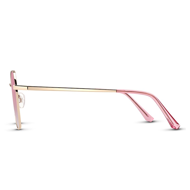 Jeulia "Break Free" Geometric Pink-Grey Gradient Polarized Unisex Sunglasses