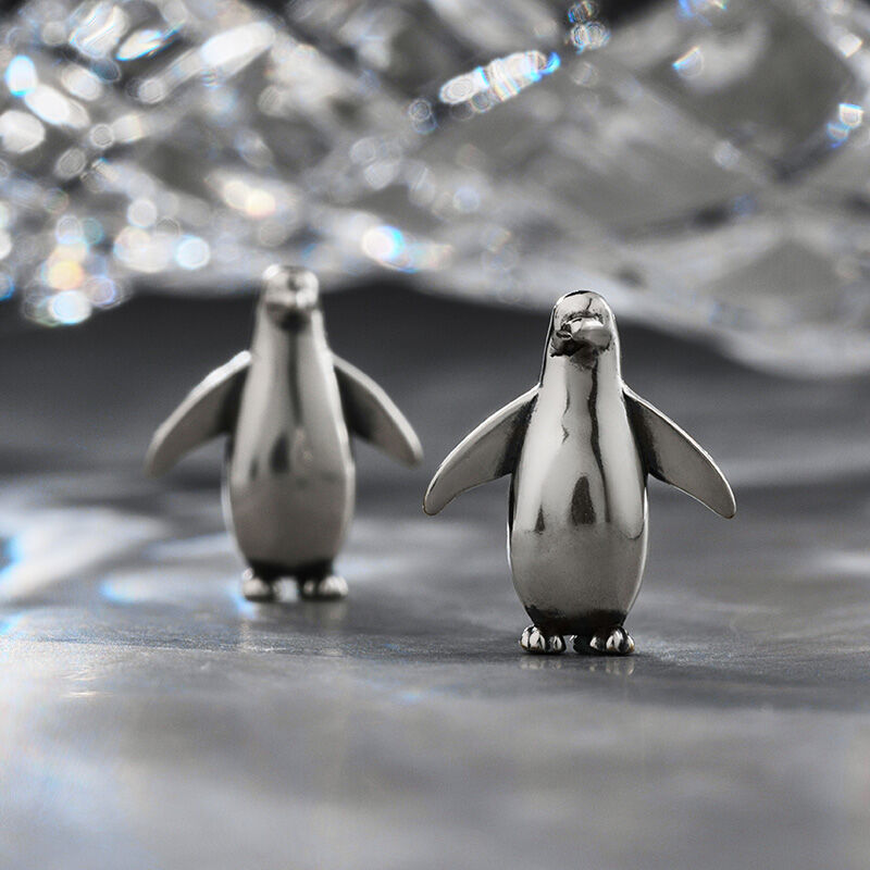 Jeulia "Small Penguin" Sterling Silver Earrings
