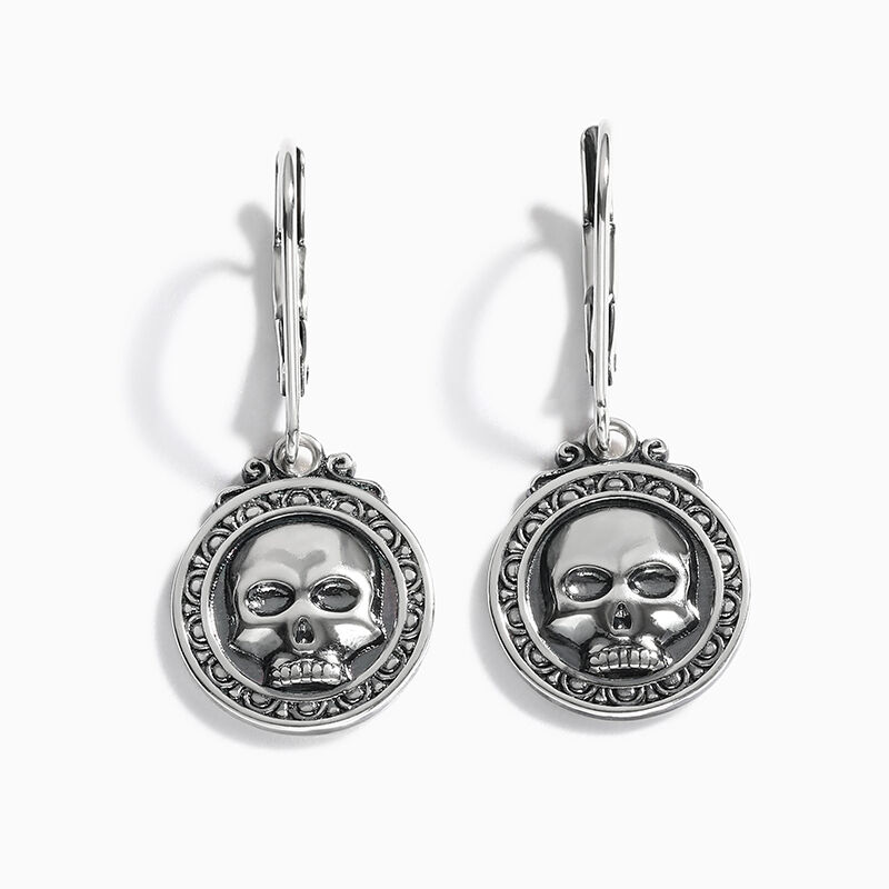 Jeulia "Gothic Skull" Sterling Silver Earrings