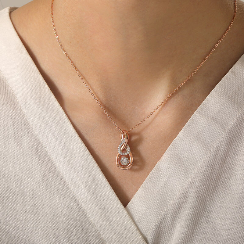 Jeulia Anpassad Infinity Dans Födelsestenhalsband