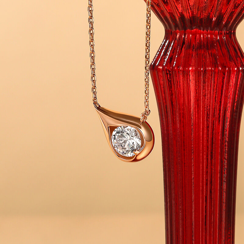 Jeulia Colgante Lágrima Minimalista Personalizado en Plata de Ley