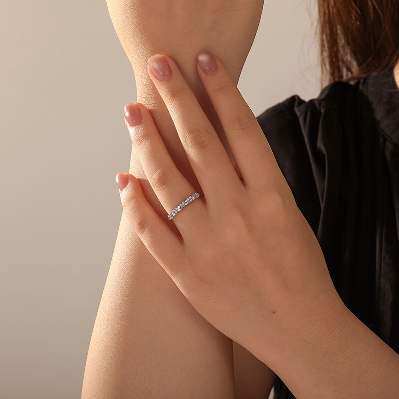 Jeulia Minimalist Heart Everyday Ring Sterling Silver