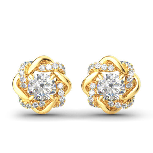 Jeulia Knot of Love Sterling Silver Stud Earrings - Jeulia Jewelry