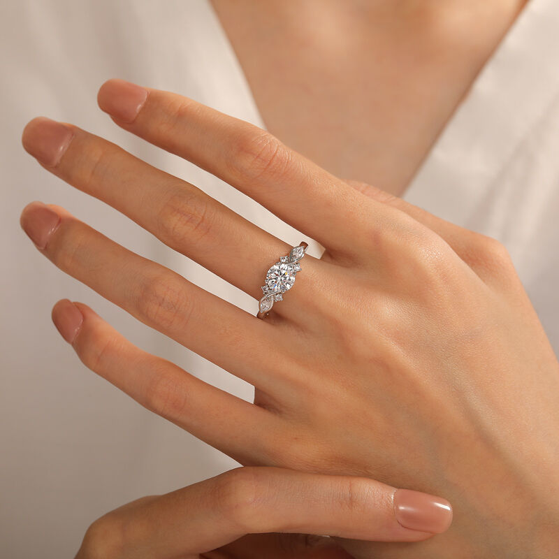 Jeulia Specialbeställd Evighetsförlovningsring med Rundslipad Sterling Silver