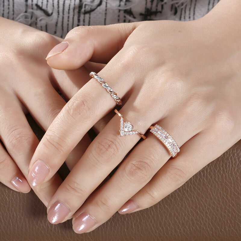 Jeulia Anillo Simple Y Invisible En Plata De Ley
