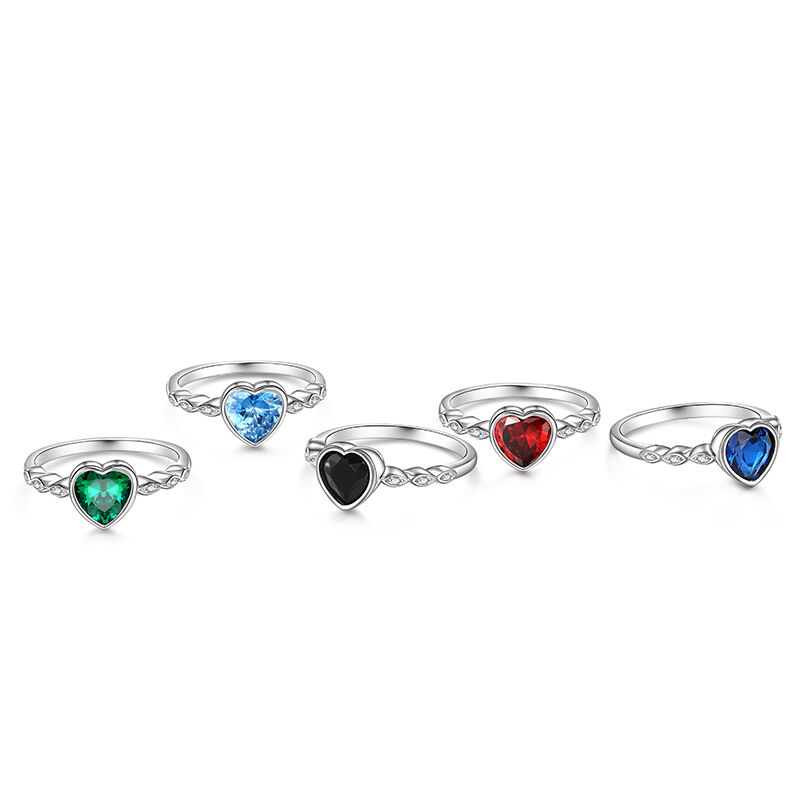 Jeulia Hjärtslipad Förlovningsring Collet Setting Sterling Silver