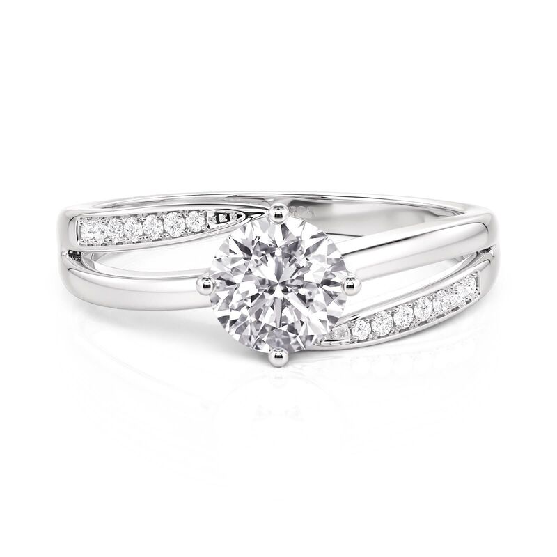 Jeulia Bague de Mariage Bypass Simple en Argent Sterling