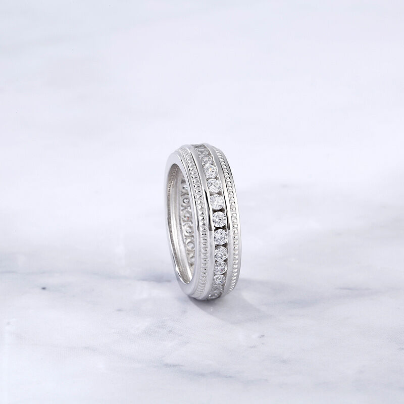 جوليا خاتم قطع دائري من الفضة الإسترليني بتصميم حبة للرجال