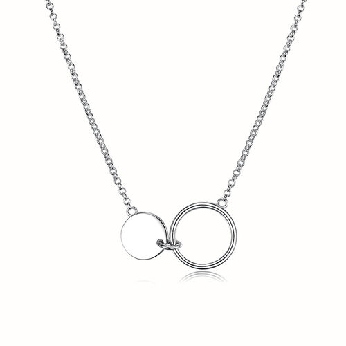 Jeulia Infinite Link Sterling Silver Necklace