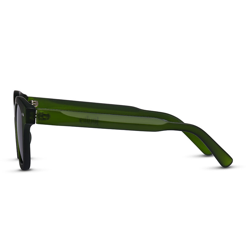 Jeulia Okulary przeciwsłoneczne uniwersalne Kwadratowe zielone/szare