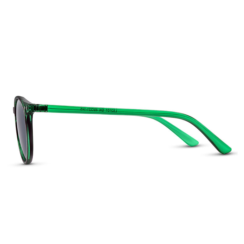 Jeulia "Wszechmocny" Okrągłe zielono-szare okulary przeciwsłoneczne unisex