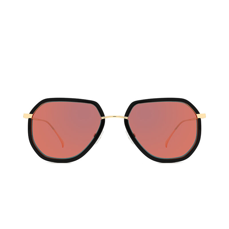 جوليا نظارة شمسية مستقطبة عاكسة أفياتور باللون الأحمر للجنسين
