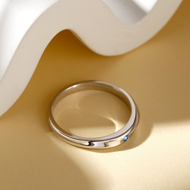 جوليا خاتم "الحب الحقيقي إلى الأبد" من الفضة الإسترليني للرجال