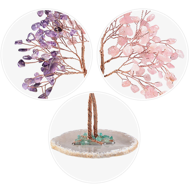 Jeulia "Relaxation & Kindness" Natural Crystal Feng Shui Tree