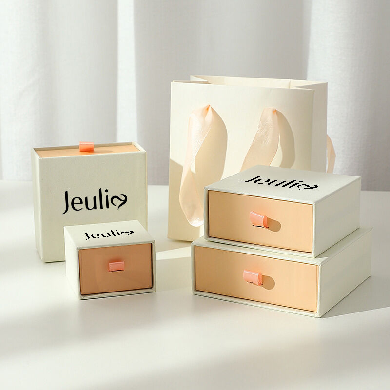 Jeulia Simple Design PU Jewelry Storage Box Jewellery case