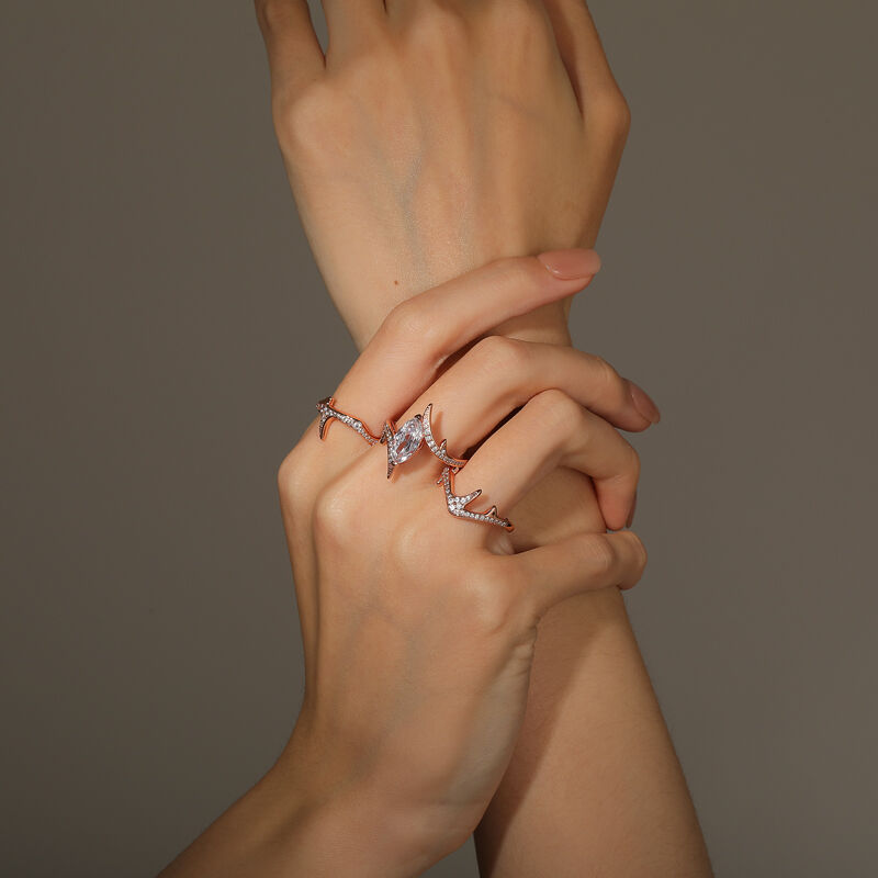 Jeulia x Leyla "Thorn Bush" Damringsset i Roséguld