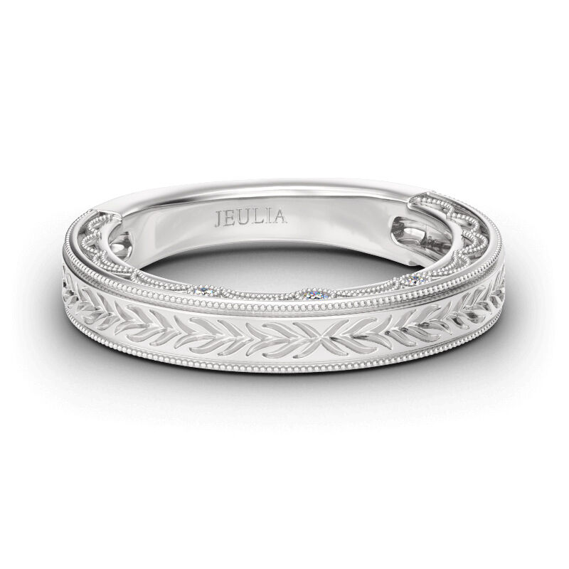 Jeulia Vintage Carving Sterling Silver Women's Band