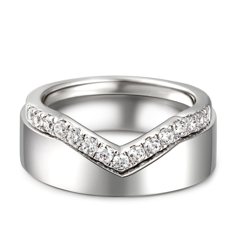 Jeulia "Limitless Love" Sterling Silver Couple Rings