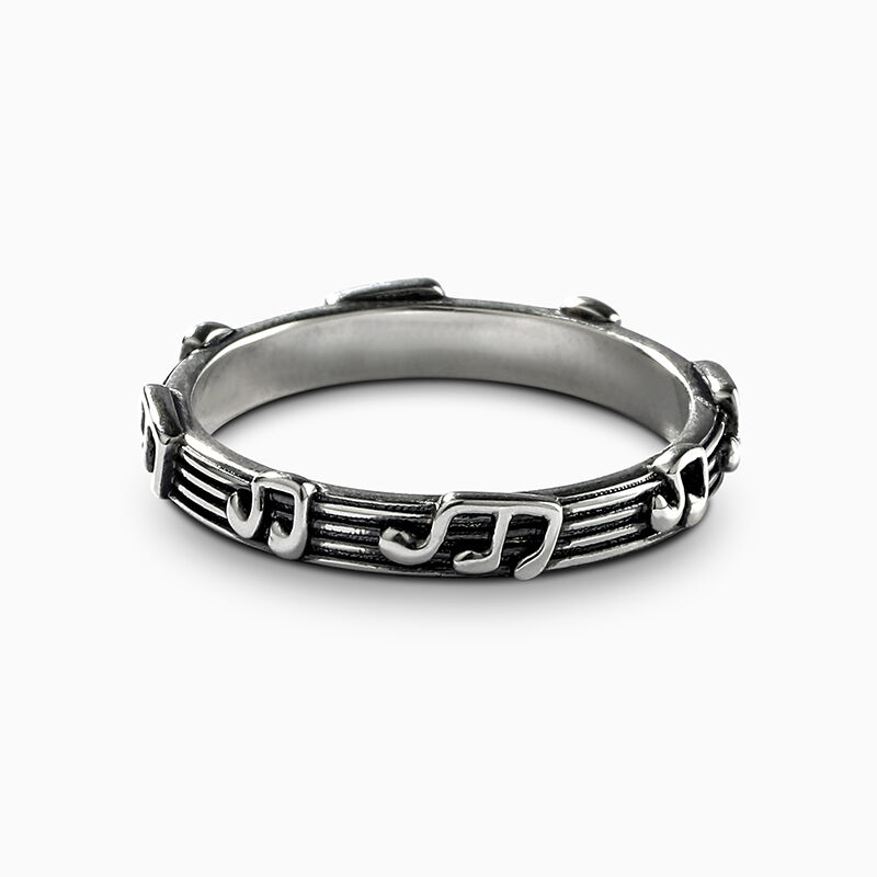 Jeulia Eternity Bague "Music Notes" Sterling Silver