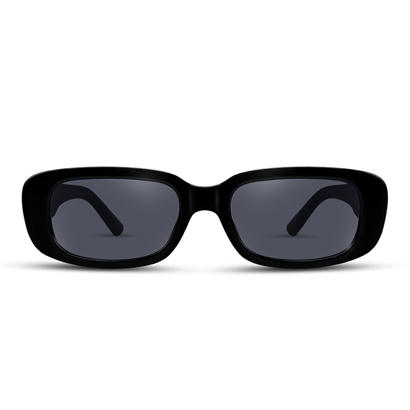 Jeulia "Staging" Czarne okulary przeciwsłoneczne Rectangle Unisex