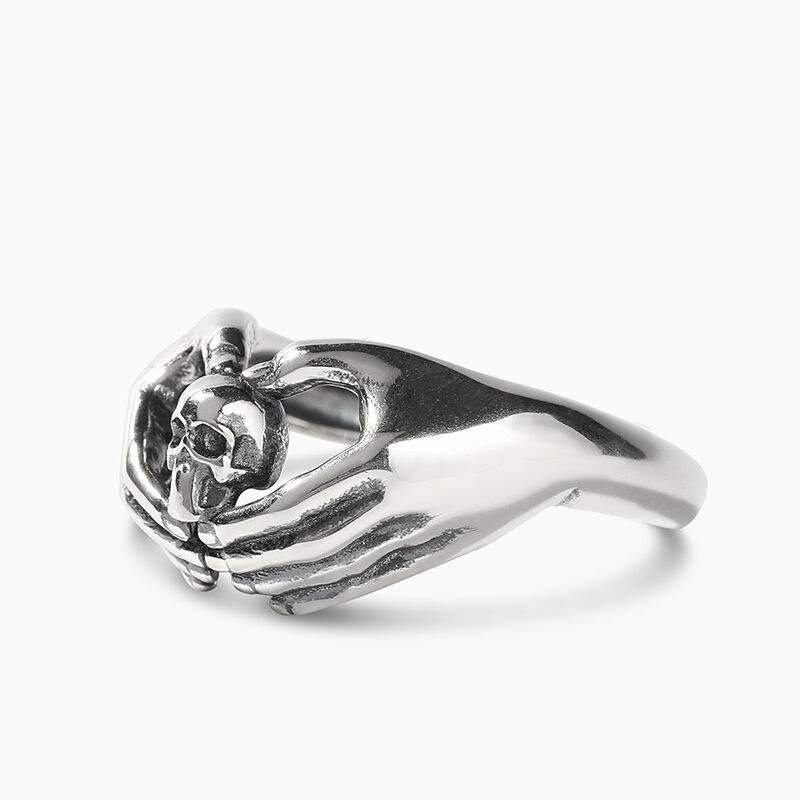 Jeulia "Claddagh" Skull Design Sterling Silver Ring