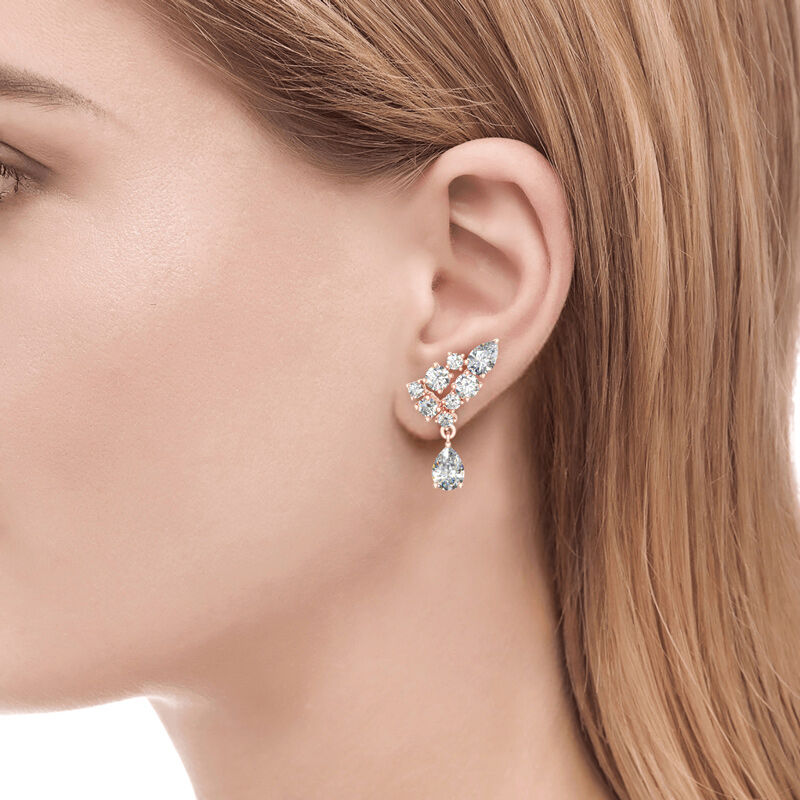 Jeulia Elegant Design Pear Cut Sterling Silver Earrings