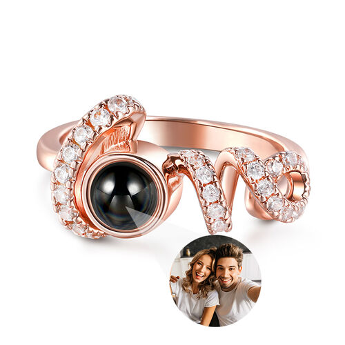 Crown Ring With 100 Language I Love You Projection | Dagiba