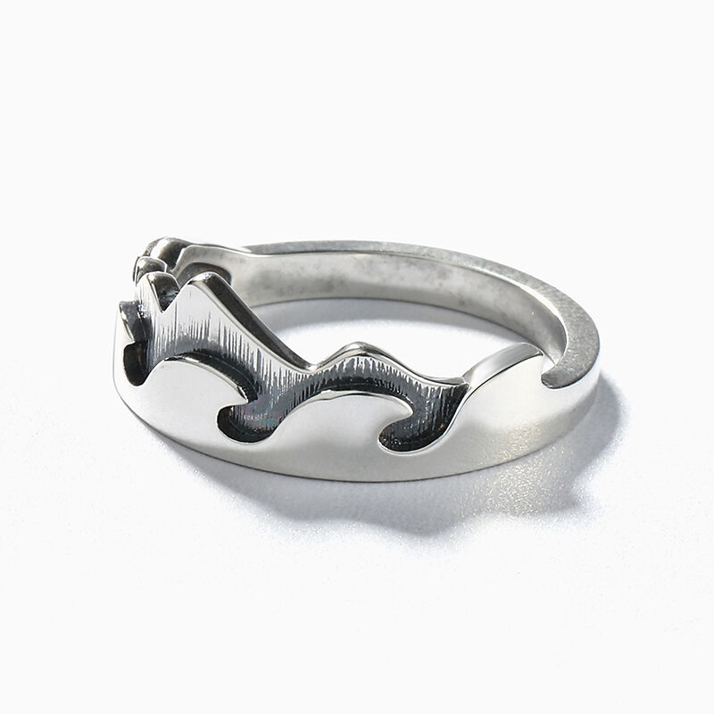 Jeulia "Mountain and Wave" Sterling Silver Ring