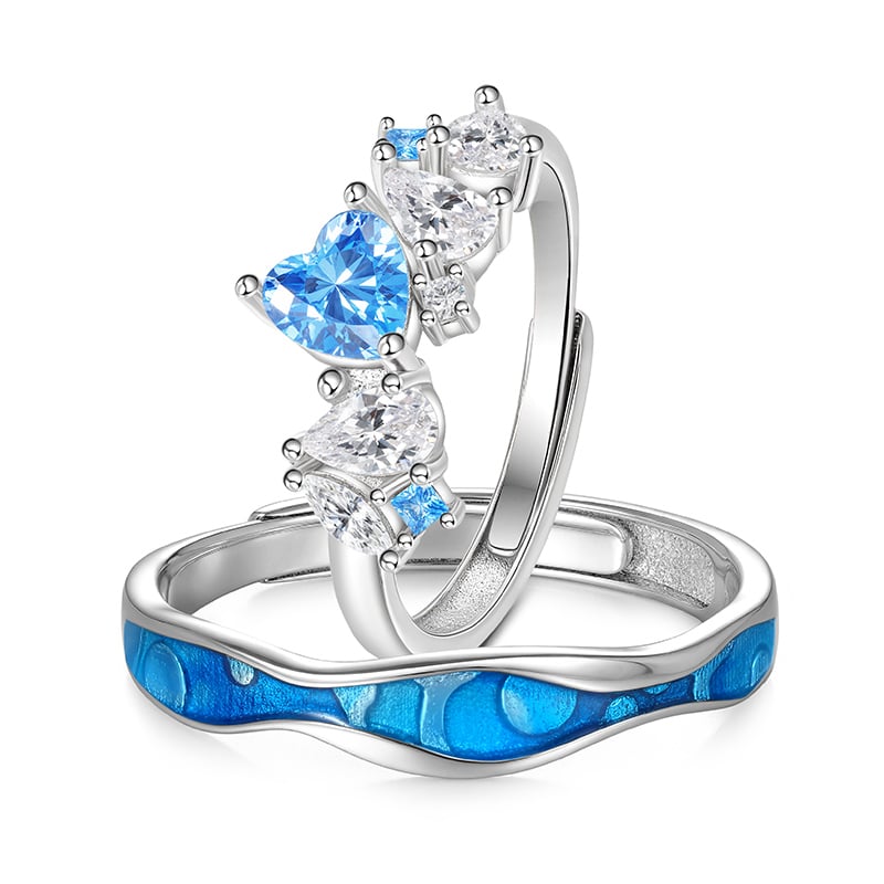 Jeulia Elf on the Sea Couple's Ring