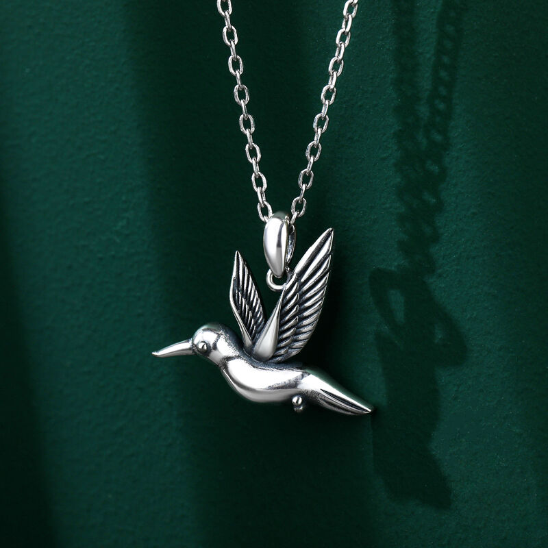 Jeulia "Kolibri i flygning" Sterling Silver Halsband