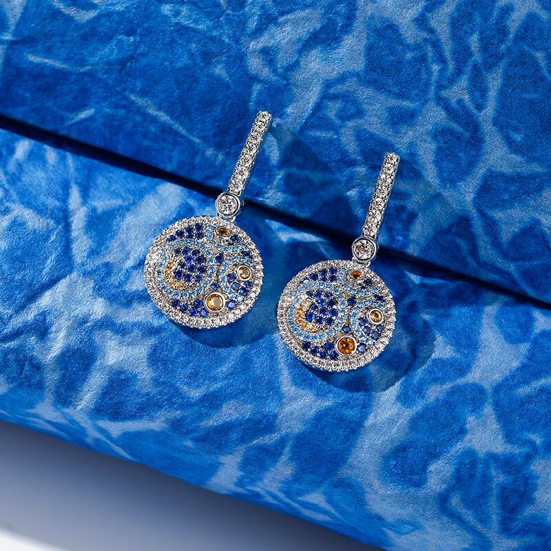 Jeulia "Pure Night" The Starry Night Inspired Sterling Silver Jewelry Set