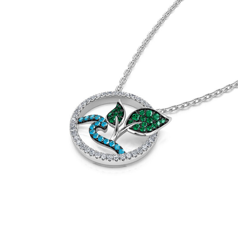 Jeulia "Power of Life" Tree Design Sterling Silver Necklace